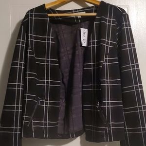 Cleo Petites Plaid Blazer NWT